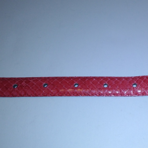 Honors genuine snake skin belt w/gold hardware L